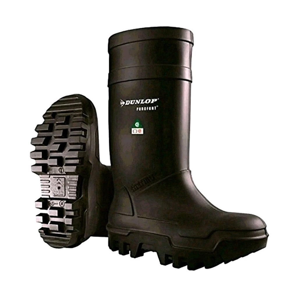 Dunlop Purofort Thermo full Safety Men's Knee Boots‎ Black Size 11 / 12